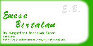 emese birtalan business card